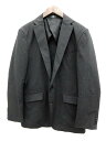 スーツセレクト SUIT SELECT テーラードジャケット ブレザー 背抜き ストライプ AB7 黒 白 /YM23 メンズ 【中古】【ベクトル 古着】 170519 ブランド古着ベクトルプレミアム店