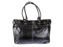 ミッシェルクラン MICHEL KLEIN エムケー MK バッグ トート ハンド スクエア ベルト ステッチ フェイクレザー 黒 ブラック 【中古】【ベクトル 古着】 170708 ブランド古着ベクトルプレミアム店