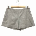 セオリー theory ショートパンツ ストレッチ 毛 ウール ライトグレー 0 レディース 【中古】【ベクトル 古着】 180719 ブランド古着ベクトルプレミアム店