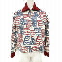 ヒステリックグラマー HYSTERIC GLAMOUR KINKY JEANS ジャケット ジップアップ ライナーベスト付 総柄 コットン 赤系 レッド系 F レディース 【中古】【ベクトル 古着】 180726 ブランド古着ベクトルプレミアム店