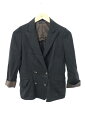 【中古】マウジー moussy ジャケット テーラード ロールアップ ダメージ加工 ウール 総柄 背抜き 1 黒 ブラック /KM13 レディース 【ベクトル 古着】 180807 ブランド古着ベクトルプレミアム店