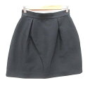 【中古】アナトリエ ANATELIER 台形スカート ミニ リボン 38 黒 ブラック /CT レディース 【ベクトル 古着】 220724
