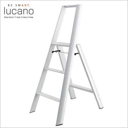 【送料無料】【lucano(ルカーノ)】【脚立】【おしゃれな踏台】 3-step(3段) ホワイト ...:auc-ventistyle:10003554