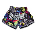 【送料無料】ムエタイパンツ RAJA アメリカンコミック リーパー キックボクシング ファイトウェア S/M/L ボクシング ムエタイトランクス ラジャボクシング 総柄