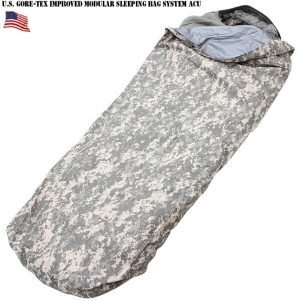 【送料無料】【WIP】実物 新品 米軍GORE-TEX Improved Modular Sleeping Bag System ACU （寝袋完全セット）オールシーズン用の米陸軍用寝袋で各単体での使用可能防災用で1つは備えておきたい機能的なミリタリーアイテム