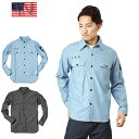 今だけ20%OFF★ミリタリーシャツ 新品 米軍 U.S.NAVY ダンガリーシャツ L/S ステンシル メンズ mss WIP 【クーポン対象外】 父の日 ギフト プレゼント