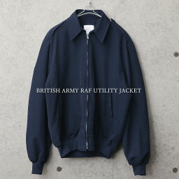 実物 USED イギリス軍 RAF <strong>ユーティリティ</strong>ー ジャケット【～107サイズ】【クーポン対象外】【I】｜ミリタリージャケット ブルゾン メンズ アウター カジュアル ワーク 軍放出品 軍モノ 古着 おしゃれ 大きいサイズ ネイビー 紺 新作 WAIPER 送料無料 春