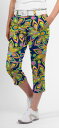 【激レア】LOUDMOUTH ラウドマウスゴルフ Shagadelic Blue レディース Capri Pants カプリパンツ US直輸入!