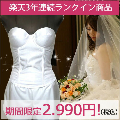 2月限定価格！！ボトムが選べる ビスチェ+ボトム+パット3点+素敵なプレゼント 10P24Feb14楽天最安値！ドレスに響かないシンプルデザイン！ボトム・パット付属の3点セットにプレゼントも♪