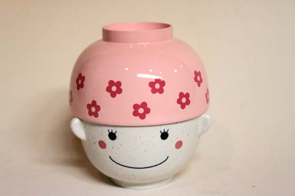 まんぷく茶碗と椀■お嬢ちゃんピンク