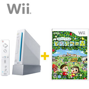 【新品・2点セット】任天堂Wii本体+ソフト単品 街へいこうよどうぶつの森/どう森ニンテンドーNintendo/任天堂,ニンテンドー,Nintendo,Wii,Wiiソフト,Wii用,Wii用ソフト,Wii本体,本体,ソフト単品,単品,街へいこうよどうぶつの森,どうぶつの森,街へいこうよ,どう森