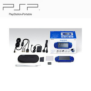 【残りわずか！】PSP 本体 メタリックブルー バリューパック PSPJ-20003 新型 PSP本体同梱版 プレイステーションポータブル プレステ 限定版