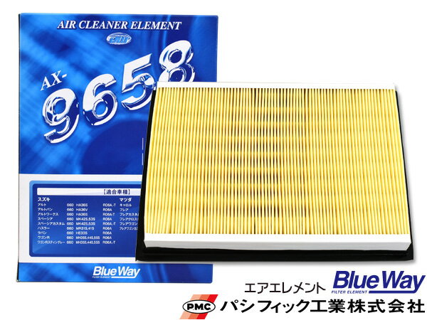 アルト HA36S HA36V エアエレメント エアー フィルター クリーナー パシフィック工業 BlueWay AX-9658