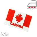 アイロンワッペン//カナダ国旗 ミニサイズ CANADA文字入り メイプルリーフ　(Vancouver NHL)