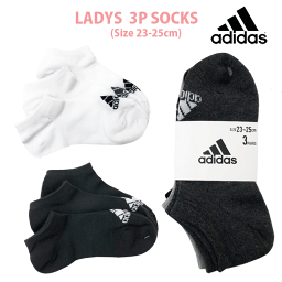 【メール便対応】adidas アディダス[レディース&ジュニア]3足組ショートソックス[23-25cm]3334-22K プチ丈ソックス くるぶし丈 <strong>スニーカー丈</strong> 女性 <strong>キッズ</strong>＆ジュニア スポーツクラブ ジム ヨガ 運動 通学 部活 ランニング アンクルショート 靴下 ahh【あす楽】【RCP】