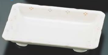 メラミン｢花紋｣角皿 M-339-KA 【角皿 長角皿 焼物皿 刺身皿】【グラス 食器】【メラミン食器】