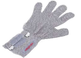 ニロフレックス2000メッシュ手袋5本指（片手） C-M5-NVショートカフ付【長靴 白衣】【金属メッシュ手袋】【niroflex】