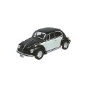 Cararama/カララマ VW ビートル マットブラック/ホワイト 1/43スケール 4-10541