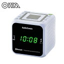 OHM AudioComm Bluetooth クロックラジオ ホワイト RAD-MBT100Z-W【オーディオ】
