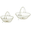 カルナック ヴィスバスケットオーバルGD set2 KK518GD【家具 ラック その他】
