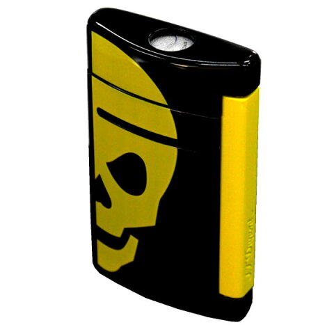 【店内P2倍!6月7日9:59まで】デュポン S.T.Dupont ミニジェット MINIJET 電子ガス ターボライター スカル柄 ブラック×イエロー DP-10064