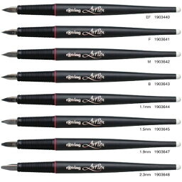 ロットリング ROTRING アートペン 美工筆 8種類のニブは、スケッチング、レタリング、カリグラフィ用と使い分けできる EF/F/M/B/1.1/1.5/1.9/2.3mm 1903