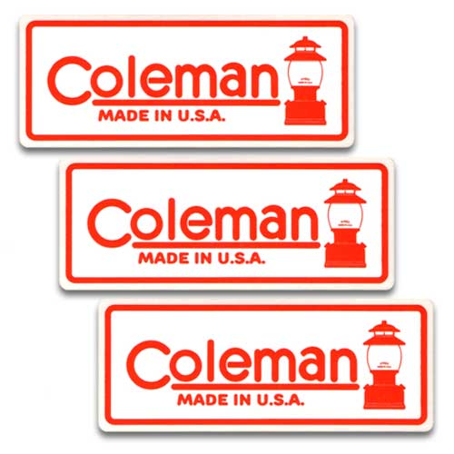 [メール便送料無料] ステッカー 3枚 セット / Coleman コールマン A アメリカン雑貨
