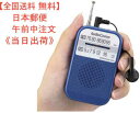 【全国送料 無料】【大文字で見やすい】ポケットラジオ(名刺サイズ/ワイドFM対応/単4形×2本使用/ブルー)型番RAD-P132N-A 品番 03-5524JAN4971275355248 (株)オーム電機