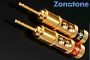 【アクセサリー】Zonotone LUGV-5.5ゾノトーン ヴィンテージ用ピンセット(4個1組)高純度24金メッキ・ユニバーサル型SPケーブル・コネクター