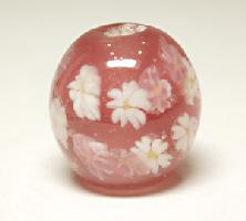 [CB004]とんぼ玉(No.0101)　桜(ピンク)　約20mm【トンボ玉】【和装小物／…...:aura:10000472