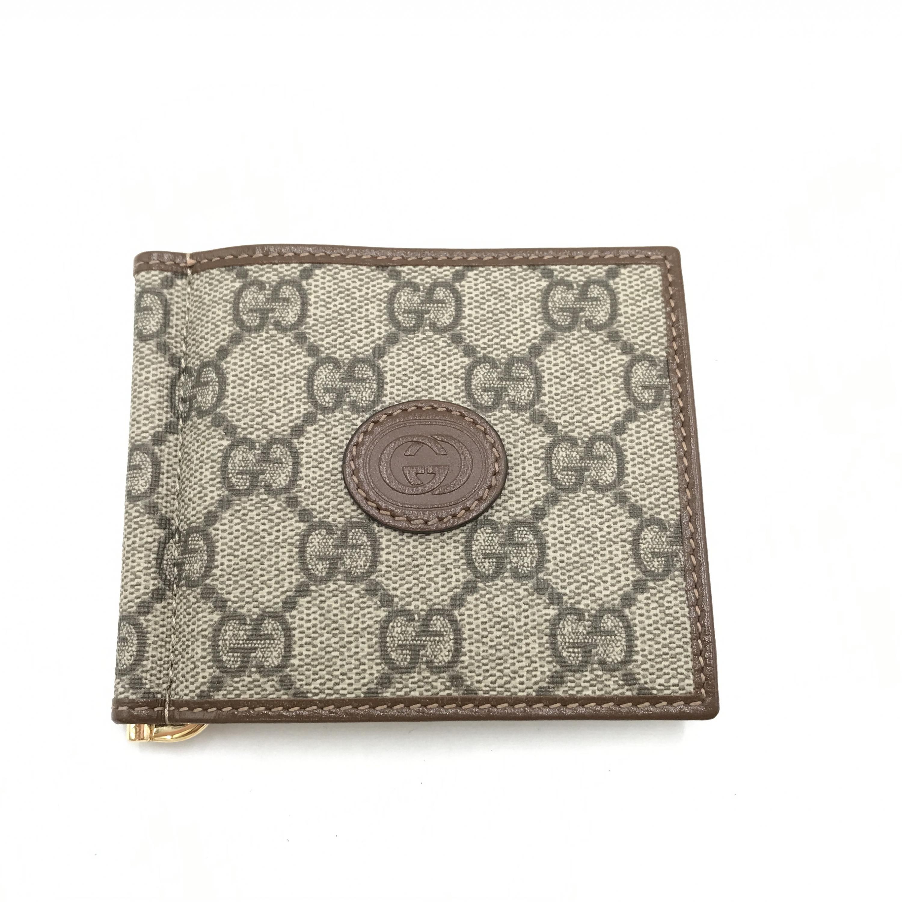 グッチ GUCCI GGスプリーム 二つ折りマネークリップ 【中古】