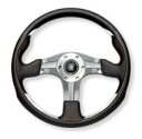 正規品 NARDI ナルディ 4(FOUR)METAL ステアリング 35φ(350mm) ブラックレザー×ポリッシュスポーク 75th N830