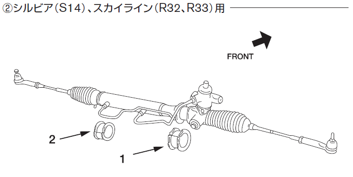 nismo ニスモ ≪強化ステアリングギアマウントブッシュ 両側 (1台分)≫ シルビア S14 【マラソン201207_家電】部品 nismoパーツ