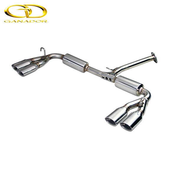 GANADOR マフラー Vertex 4WD/SUV ハリアー ガソリン DBA-ZSU60W H25/12-H29/5 3ZR-FAE 2WD [標準バンパー] リヤピース 左右4本出し ポリッシュ 個人宅配送不可 沖縄・離島は要確認