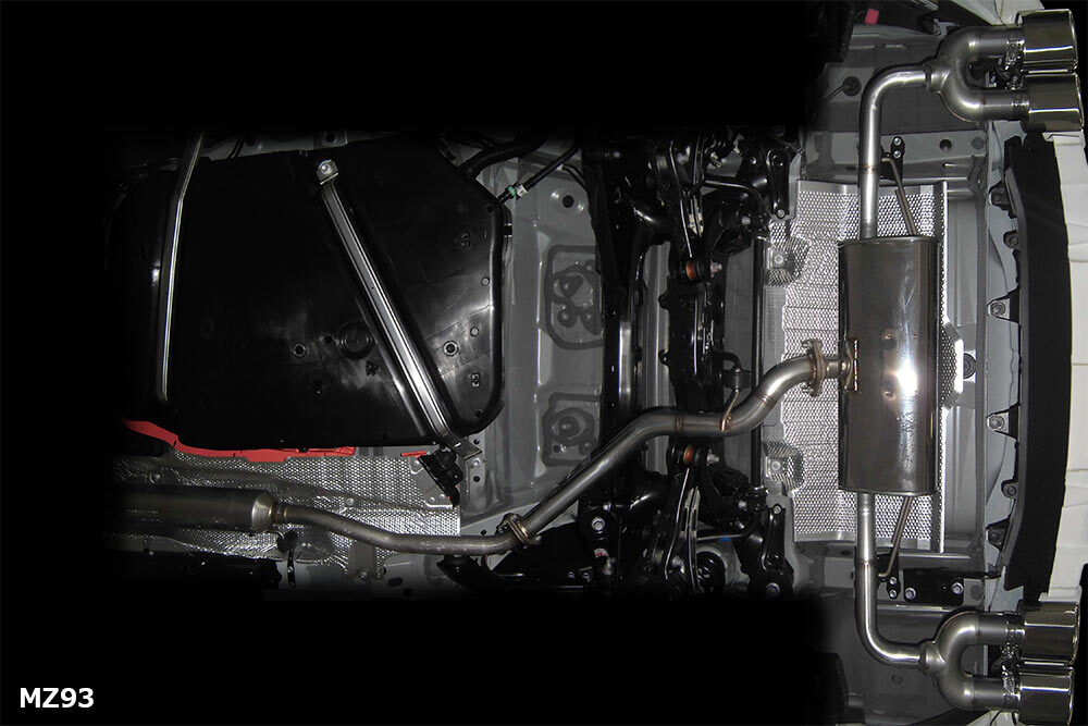 M'z SPEED エキゾーストシステム 左右4本出し (MZ93) ステンレス ハリアーハイブリッド 6AA-AXUH80 6AA-AXUH85 R2.6～ A25A-FXS ラヴライン 2294