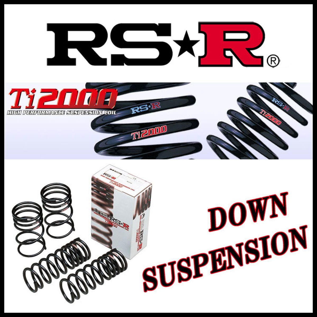 【6/22（日）20:00〜6/27（金）01:59まで！エントリーでP5倍】RSR Ti2000 DOWN トヨタ bB QNC20・QNC21/スバル デックス M401F/ダイハツ クー M402S/1台分/T511TW