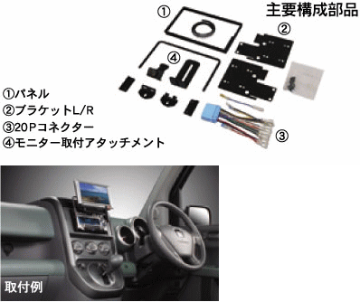 カナック　UA－H201DV　ホンダ2DIN用　モニター／AVフィッティングキット