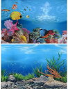 AL アクアリウム 高さ40・50cm PVC両面 水族館 背景ポスター 水槽 海洋 壁背景画像 水族館 ブルー サイズ4 AL-AA-2930
