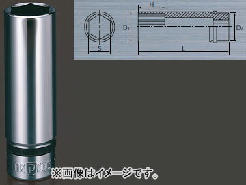 KTC 工具 ミラーネプロス 9.5sq.ソケット・駆動工具類 ネプロス 9.5sq.ディープソケット（六角） NB3L-15