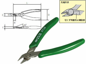 KTC 汎用工具 プライヤ・ペンチ・ハサミ類 板ニッパ EN-30S