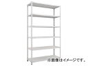 トラスコ中山 セミボルトレス軽量棚 W875×D300×H2100 6段 W色 SBL-7336-W(7786808)