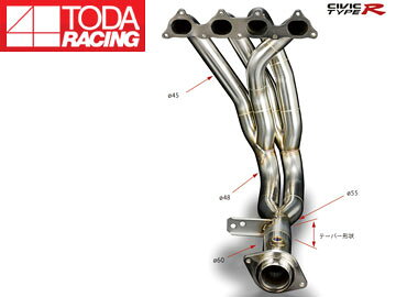 ĥ졼󥰡TODA RACING ȥޥ˥ե Ver.2(4-2-1 SUS) 18100-EK9-001 ӥå TypeR EK9 B16B