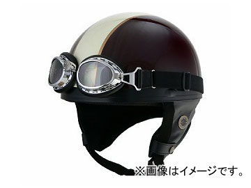 2輪 リード工業 ビンテージヘルメット BARTON WB-31 JAN：4952652004812 ブラウン×アイボリー サイズ：フリー