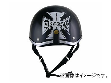 2輪 リード工業 ビンテージヘルメット D’LOOSE D-354 JAN：4952652006816 ブラック×クロス サイズ：フリー