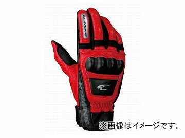 2輪 コミネ/KOMINE GK-109 プロテクトレザーグローブ ベルタ 06-109 レッド サイズ：S〜3XL