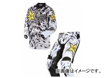 2輪 ウエストウッドMX ANSWER ROCKSTAR/ロックスター レプリカ ジャージ・パンツ 上下2点セット VENT-WHITE