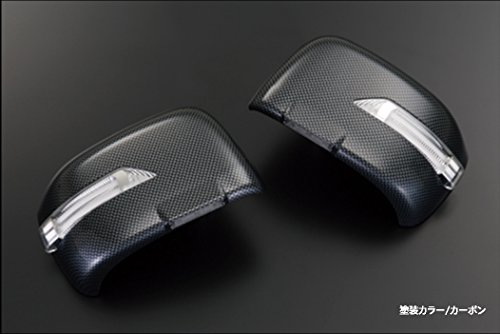 ライツ[カーボン調/白光]ワゴンR/ワゴンRスティングレー MH22S/23S/34S/44S [ライトバータイプ] LEDウインカーミラー フットランプ付き