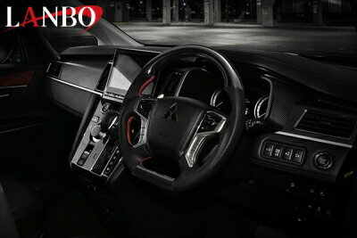 デリカD:5 後期(2019.2-) CV5W LANBO プレミアムスポーツ ステアリング ピアノブラック