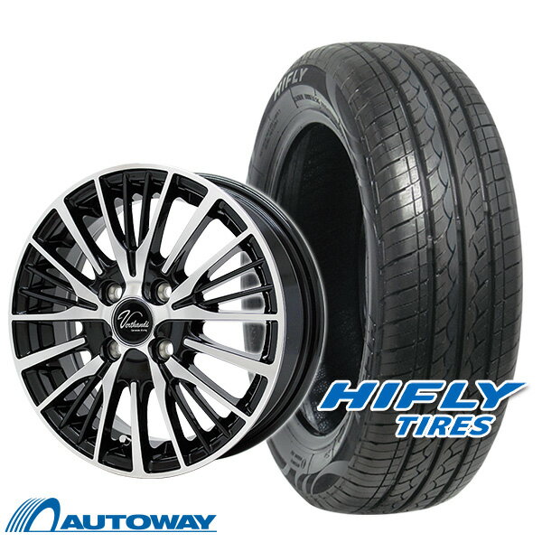 【P10倍！5/23 20:00-23:59】【取付対象】165/60R15 サマータイヤ タイヤホイールセット Verthandi YH-S25V 15x4.5 +45 100x4 BK/POLISH + HF201 【送料無料】 (165/60/15 165-60-15 165/60-15) 夏タイヤ 15インチ 4本セット