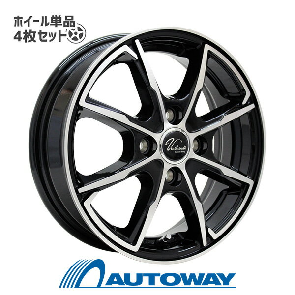 【P10倍！5/15限定】【4枚セット】 Verthandi PW-S8 14x4.5 +45 100x4 BK/POLISH インチサイズ：14インチ リム幅：4.5 インセット：+45